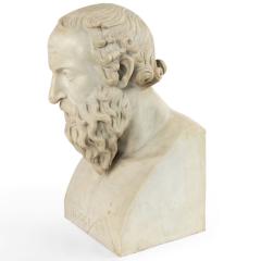 Pair of Neo classic Marble Diogenes Socrates Busts - 4200834