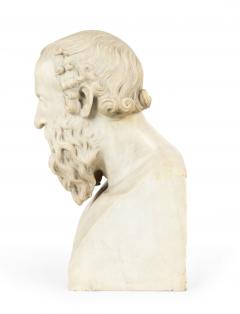 Pair of Neo classic Marble Diogenes Socrates Busts - 4200835