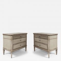 Pair of Neoclassic Scandanavian Style Painted Chests Contemporary - 2680204