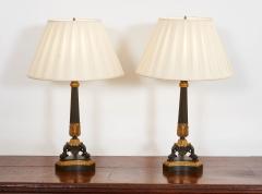 Pair of Neoclassical Bronze and Ormolu Tabletop Lamps - 3318642