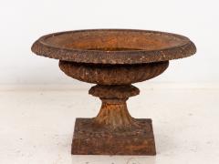 Pair of Neoclassical Cast Iron Urns French early 20th C  - 4168062