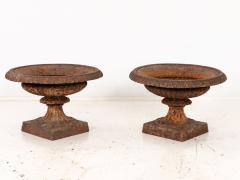 Pair of Neoclassical Cast Iron Urns French early 20th C  - 4168066
