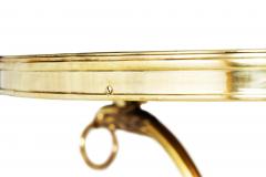 Pair of Neoclassical Fossilized Marble Brass Gueridon End Tables - 4420141