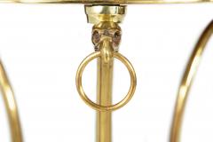 Pair of Neoclassical Fossilized Marble Brass Gueridon End Tables - 4420143