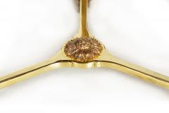 Pair of Neoclassical Fossilized Marble Brass Gueridon End Tables - 4420144
