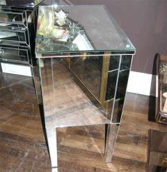 Pair of Neoclassical Modern 3 Drawer Beveled Mirrored Nightstands - 3113205