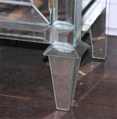 Pair of Neoclassical Modern Mirrored Cabinet Nightstands - 3096531
