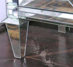 Pair of Neoclassical Modern Mirrored Cabinet Nightstands - 3096532