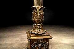 Pair of Neoclassical Revival Bronze Table Lamps with Sculptural Classical Bases - 4541318