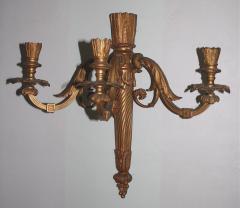 Pair of Neoclassical Revival Three candle Sconces Astor Provenance - 1867691