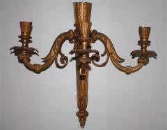 Pair of Neoclassical Revival Three candle Sconces Astor Provenance - 1867692