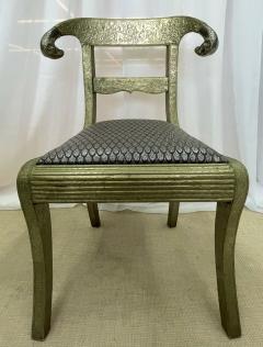 Pair of Neoclassical Side Chairs Wrapped Metal Rams Heads Europe Gustavian - 2918782