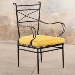 Pair of Neoclassical Style Bronze Mounted Iron Armchairs Attributed to Comte - 4722345