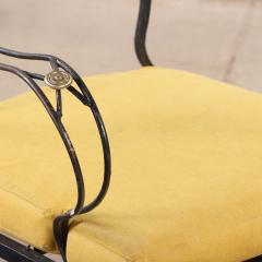 Pair of Neoclassical Style Bronze Mounted Iron Armchairs Attributed to Comte - 4722346