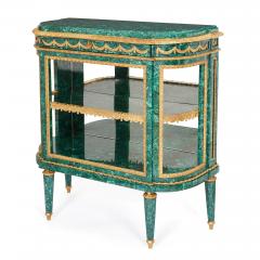 Pair of Neoclassical style malachite and gilt bronze commodes - 1481677