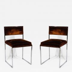 Pair of Nickel Side Chairs - 2150068