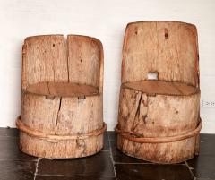 Pair of Norwegian Stump Chairs - 3793194