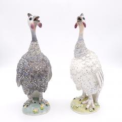 Pair of Nymphenburg Porcelain Guinea Fowl circa 1950 - 2639804