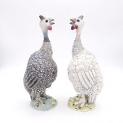 Pair of Nymphenburg Porcelain Guinea Fowl circa 1950 - 2639805