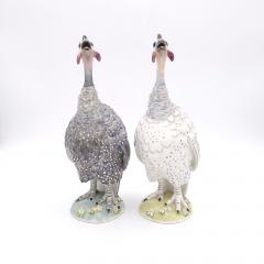 Pair of Nymphenburg Porcelain Guinea Fowl circa 1950 - 2639808