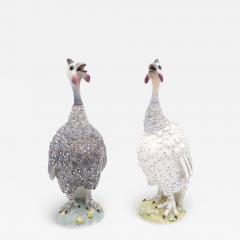 Pair of Nymphenburg Porcelain Guinea Fowl circa 1950 - 2644764