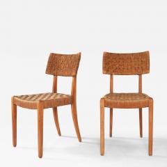 Pair of Oak Side Chairs - 3012344