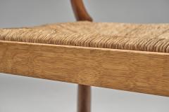 Pair of Oak Side Chairs with Rush Seats Europe 1960s - 4686983