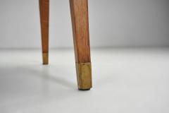 Pair of Oak and Ponyskin Side Chairs France ca 1930s - 4452551