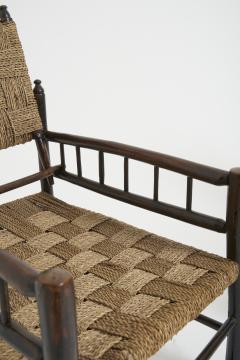 Pair of Oak and Rope Armchairs - 3470334