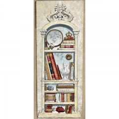 Pair of Oil on Canvas Standing Wall Decoration Gustavian Italian Style - 2489347