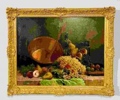 Pair of Oil on Canvas signed Tony Torta Stilllife Fruit Italian - 2507905