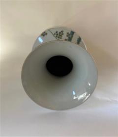 Pair of Old Hand Painted Tall Porcelain Oriental Vases - 2932354