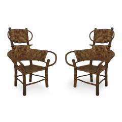 Pair of Old Hickory Child Armchairs - 4708506