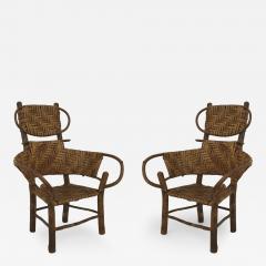 Pair of Old Hickory Child Armchairs - 4708554