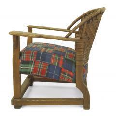 Pair of Old Hickory Plaid Arm Chairs - 1403489