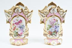 Pair of Old Paris Porcelain Decorative Pieces Vases  - 951341