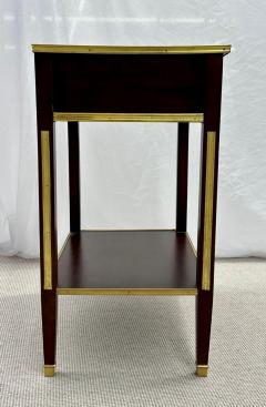 Pair of One Drawer Neoclassical Style Bronze Mounted Mahogany End Side Tables - 2913550