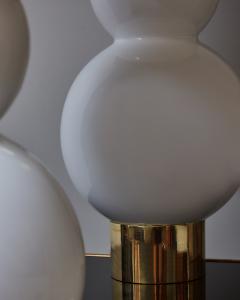 Pair of Opaline and Brass Table Lamps - 2573995