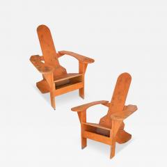 Pair of Orange Westport Chairs - 3658346