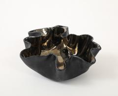 Pair of Organic Shaped Ceramic Bowls in Platinum Made By Aram C  - 4184047