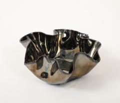 Pair of Organic Shaped Ceramic Bowls in Platinum Made By Aram C  - 4184049