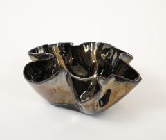 Pair of Organic Shaped Ceramic Bowls in Platinum Made By Aram C  - 4184050