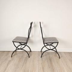 Pair of Original Jansen Swan Iron Chairs circa 1950 - 4183232