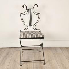 Pair of Original Jansen Swan Iron Chairs circa 1950 - 4183234