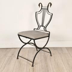 Pair of Original Jansen Swan Iron Chairs circa 1950 - 4183235