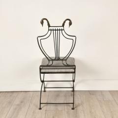 Pair of Original Jansen Swan Iron Chairs circa 1950 - 4183237
