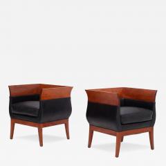 Pair of Orlando Diaz Azcuy Chalice Chairs 1985c  - 4615873