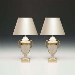 Pair of Ormolu Mount Rock Crystal Lamps - 4589246
