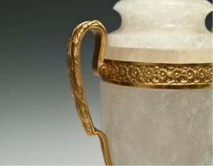 Pair of Ormolu Mount Rock Crystal Lamps - 4589249