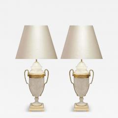 Pair of Ormolu Mount Rock Crystal Lamps - 4589411